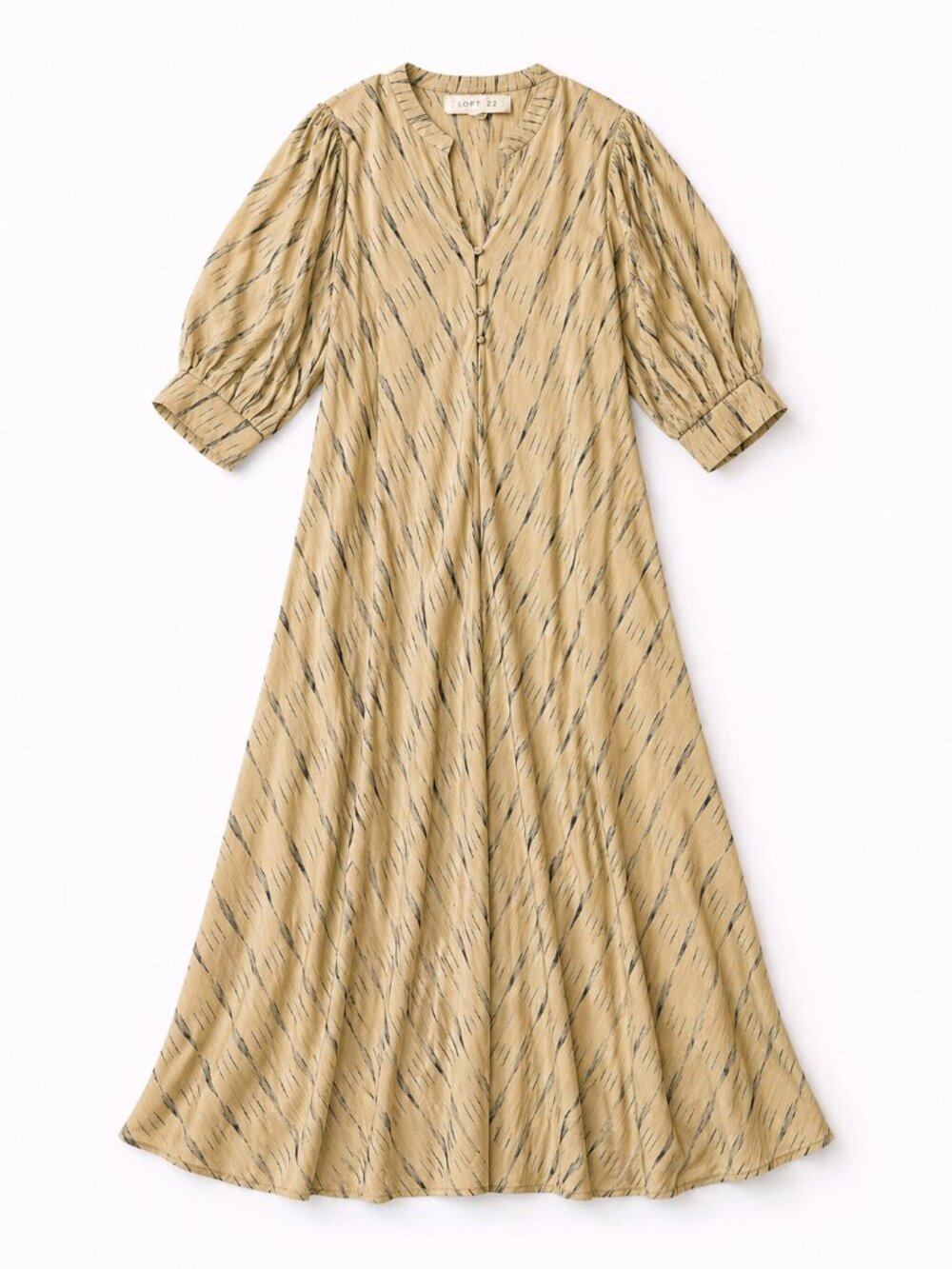 Jen's Pirate Booty Saloon Maxi Dress Ikat Boho Vegetable XXL - Picture 2 of 6